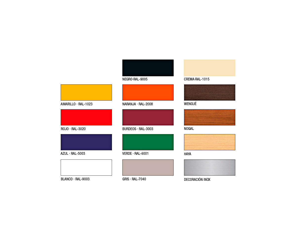 Colores Disponibles Colores Disponibles